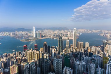 Hong kong şehir görünümünden victoria peak
