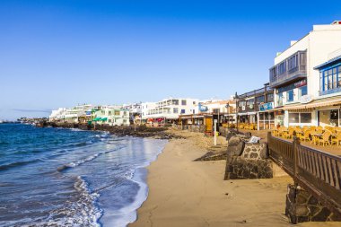 Promenade doğal playa blanca ile sabah sahil