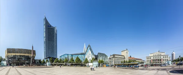 Panoramautsikt over Leipzig – stockfoto