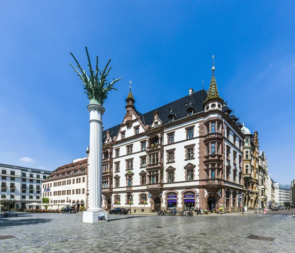 Panoramic view of downtown Leipzig — Stock Photo, Image