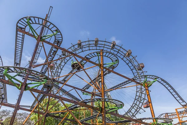 Ein blick auf das wiener riesenrad im prater — Stockfoto