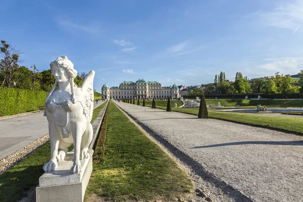 Palác Belvedere v létě, Vídeň — Stock fotografie