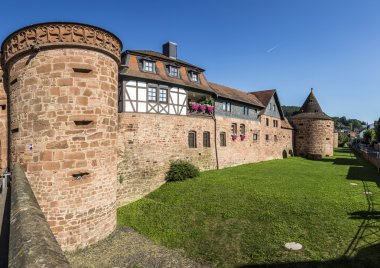 old city wall in Buedingen  clipart