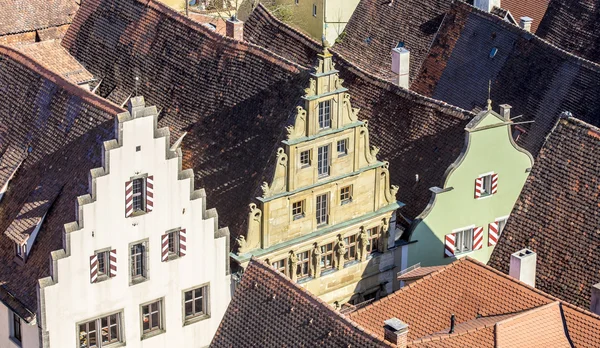Tetti di scandole rosse a Rothenburg ob der Tauber — Foto Stock
