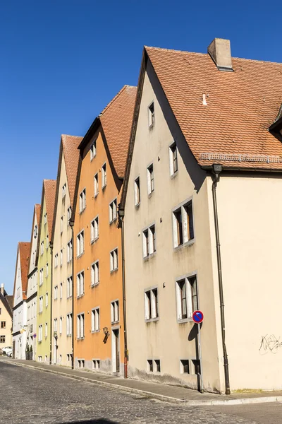 Facciate di case in Rothenburg ob der Tauber, Germania — Foto Stock