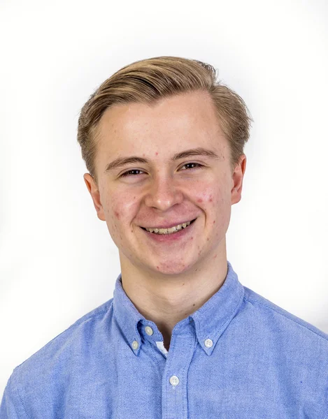 Schattige tiener jongen met rood haar — Stockfoto