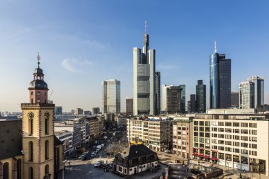 Frankfurt Hauptwache ile havadan görünümü