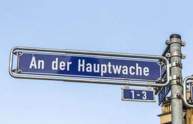 sokak tabelası der hauptwache