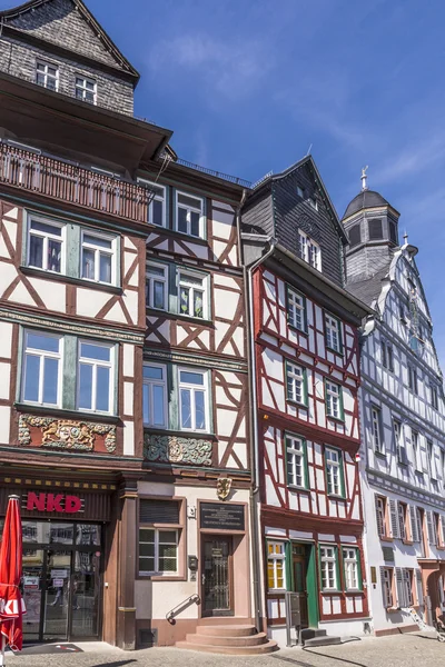 As pessoas apreciam o belo mercado medieval em Butzbach — Fotografia de Stock