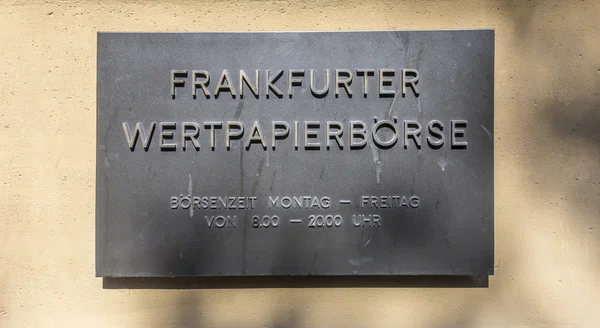 Zarejestruj Frankfurter Wertpapierboerse - niemiecka Giełda papierów wartościowych — Zdjęcie stockowe