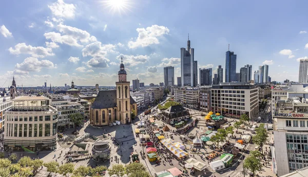 Aerial view of Frankfurt with Hauptwache. — Stock Photo, Image