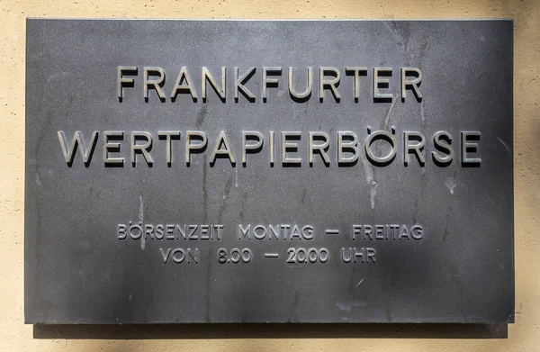 Sign frankfurter wertpapierboerse - Deutsche Börse — Stockfoto