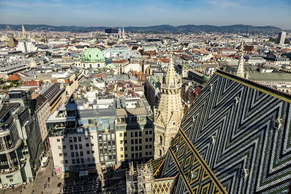 View of Vienna from the St.Stephan Cathedral — Stock Photo, Image