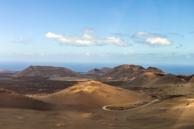 Timanfaya Volcanoe Milli Parkı Lanzarote, İspanya