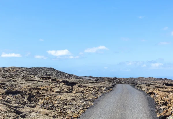 Parque Nacional Timanfaya Volcanoe em Lanzarote, Espanha — Fotografia de Stock