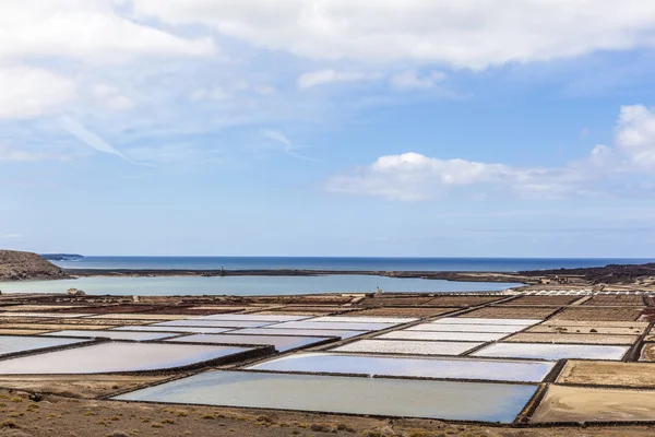 Salt refinery, Saline from Janubio, Lanzarote, Spain — Stock Photo, Image