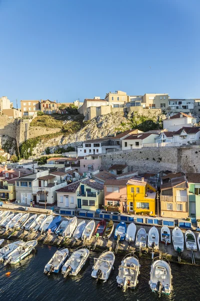 Fishermens village  Vallons des Auffes in Marseille — Stock Photo, Image