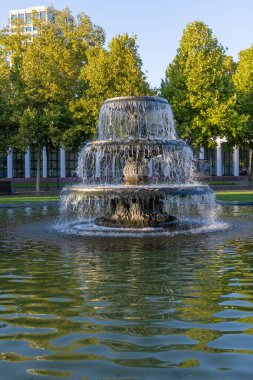 Wiesbaden 'de yeşil bovling fıskiyesi