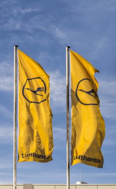 Lufthansa bayrağı Lufthansa sembolü, Vinç ve yıldız allian ile