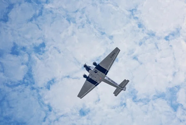 융 Ju52 D-여기 누스 지역에 도착 하는 항공편 — 스톡 사진