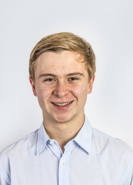positive boy looking at camera