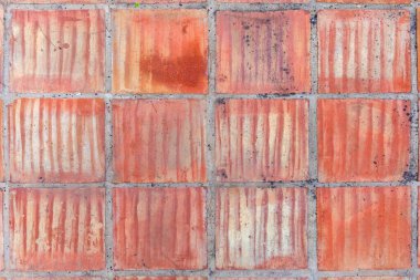 harmonik yapıda kırmızı tuğla duvar deseni