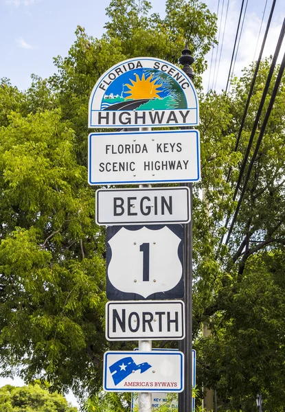 Mile Zero in Key West — Stock Photo, Image