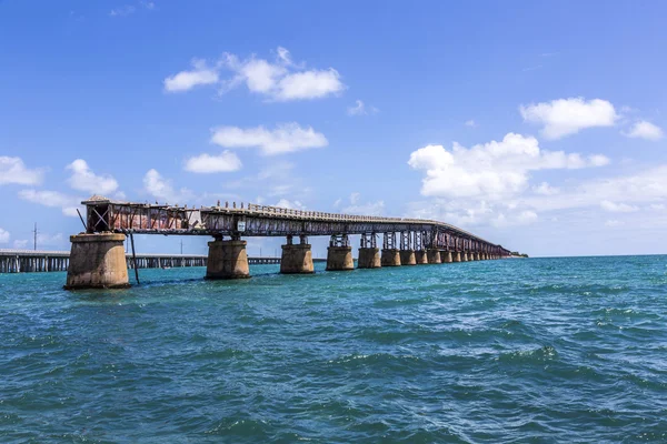 Alte bahia honda bahnbrücke, bahia bay state park, florida keys — Stockfoto