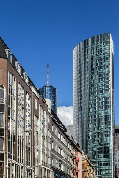 Vue sur la rue du centre à Francfort — Photo