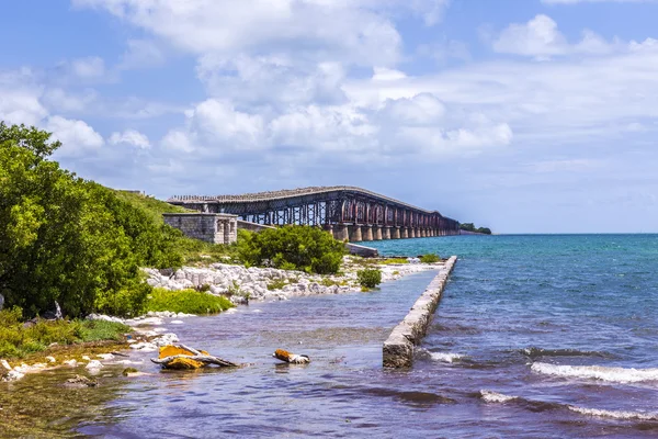 Vecchio ponte ferroviario a Bahia Honda vicino a Key West — Foto Stock