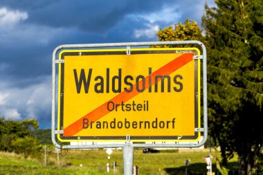 Waldsolms sokak tabelası, Brandoberndorf köyü, Waldsolms