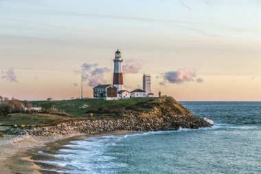 Montauk nokta ışık, deniz feneri, Long Island, New York, Suffolk