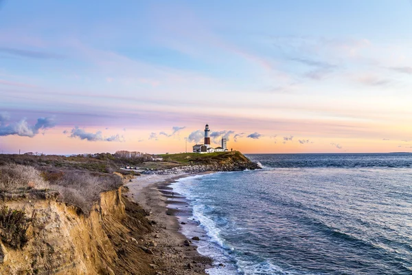 Montauk punkt ljus, fyr, Long Island, New York, Suffolk — Stockfoto