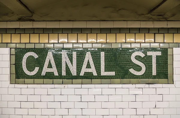Kanał stacja metra Street na Manhattanie — Zdjęcie stockowe