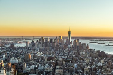 New York görünümünü aynasal manzarası