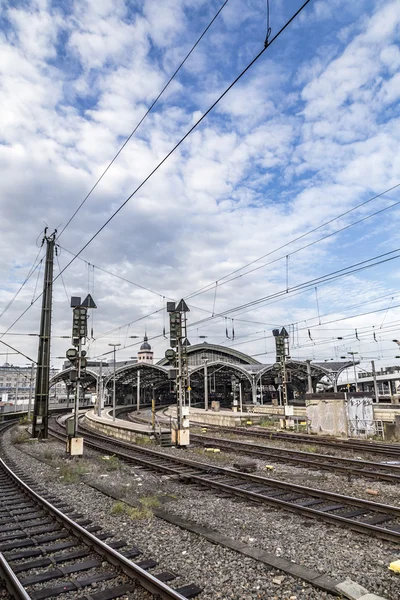View over the tracks to Cologne Central Station — Stock Photo, Image