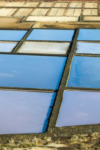 Refinería de sal, Salina de Janubio, Lanzarote — Foto de Stock