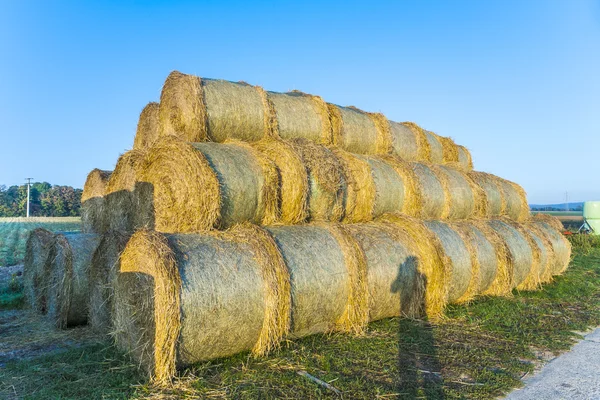 Bale of straw in autumn — Stock Photo, Image