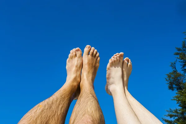 脚と男と子供の足 — ストック写真