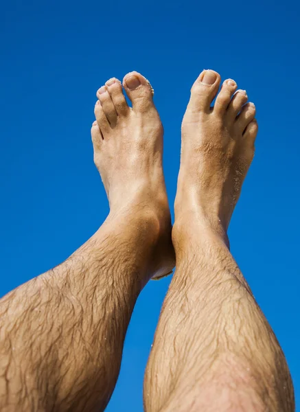 Leg and feet of a man — Stock Photo, Image