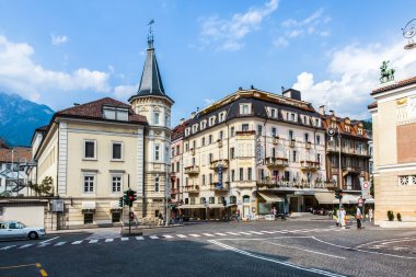 street view of meran in the  italian alps  