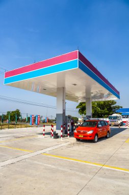 petrol station at the highway near Bangkok