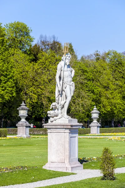 Socha Neptuna na palác Nymphenburg — Stock fotografie