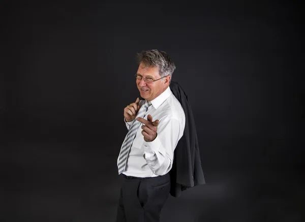 Hombre de negocios guapo sobre fondo blanco — Foto de Stock