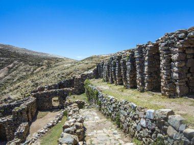 İnka harabelerini Isla del Sol, Bolivya