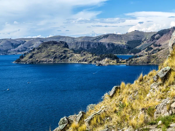 이 슬 라 델 솔 호수 Titicaca, 볼리비아 — 스톡 사진