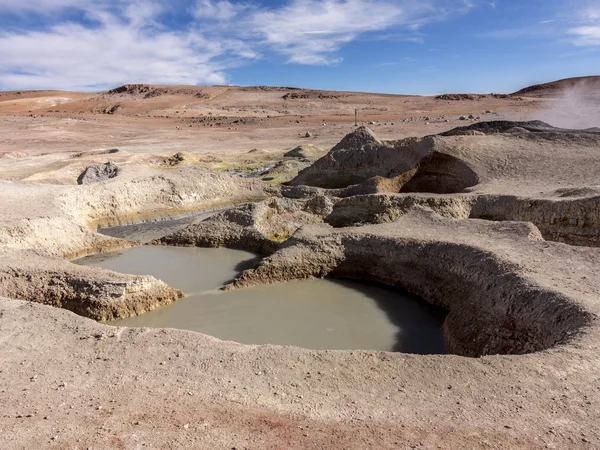 Geyser bassin Sol de Manana, la Bolivie — Photo