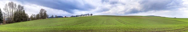 Panorama z venkovské oblasti v Durynsku, Bad Frankenhausen — Stock fotografie