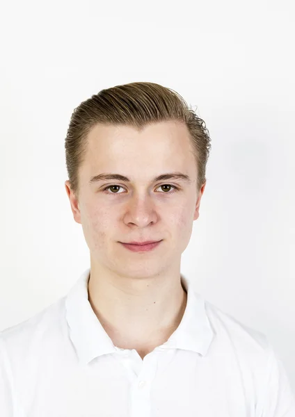 Cute sixteen year old boy in studio — Stock Photo, Image