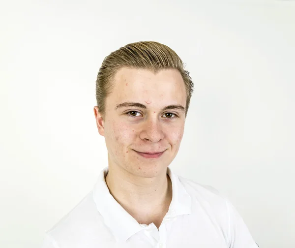 Cute sixteen year old boy in studio — Stock Photo, Image